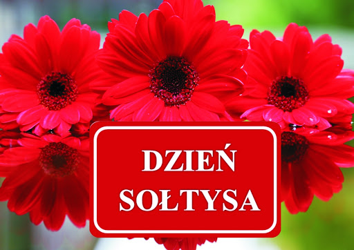 Czerwone kwiaty dzień sołtysa